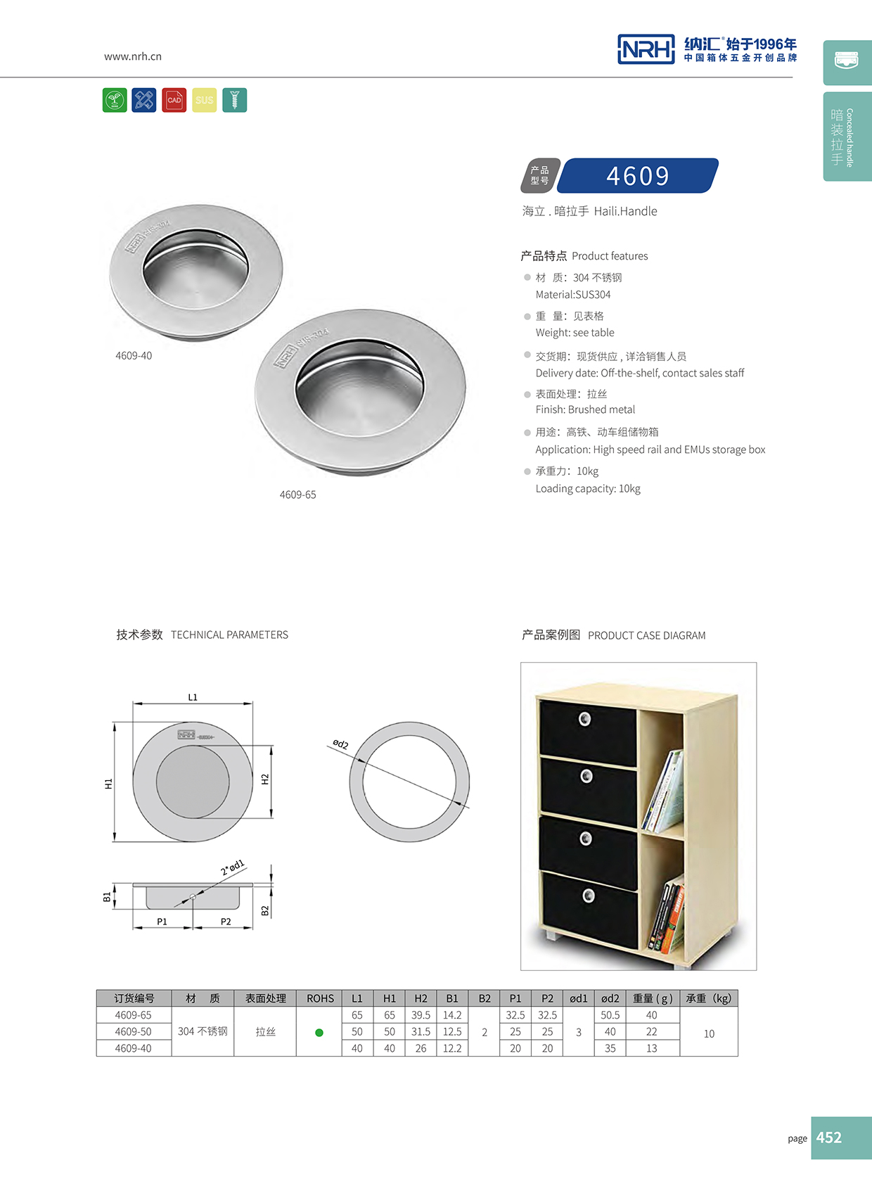 午夜AV福利影视/NRH 4609-65 仪箱提手